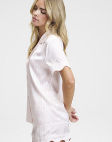 Scalloped Silk PJ Set