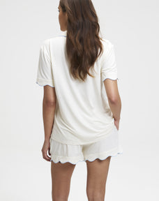 Scalloped Short Tencel PJ Set
