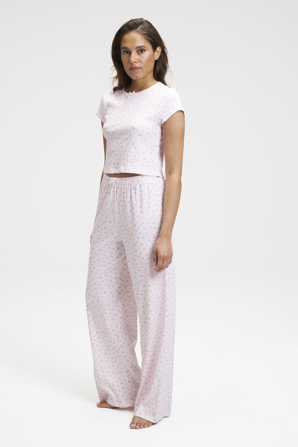Pointelle Baby Tee and Pants Set