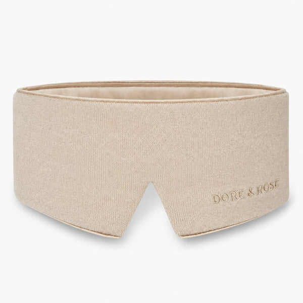 Cashmere & Silk Deep Sleep Mask in Beige