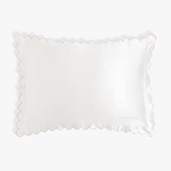 Scalloped Silk Pillowcase
