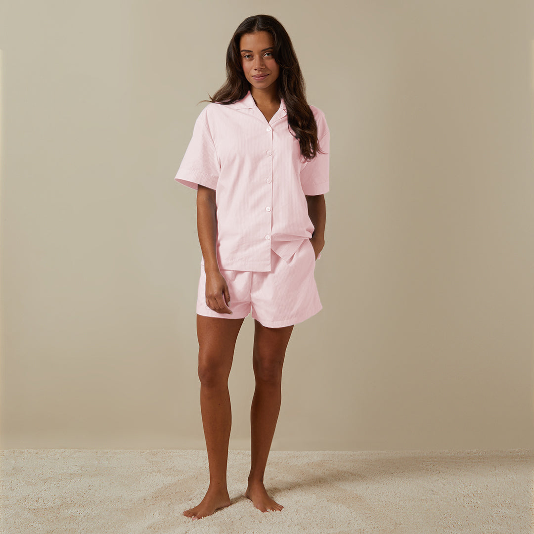 Short Premium Striped PJ Top
