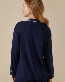 Langärmliges gestreiftes Pyjama-Oberteil