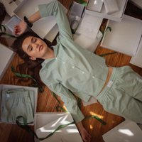 Pijama largo de rayas premium