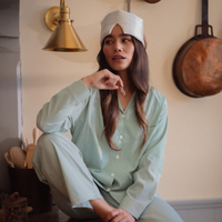 Pijama largo de rayas premium