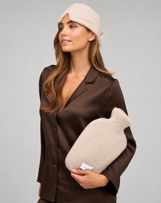 Cashmere Hot Water Bottle in Beige