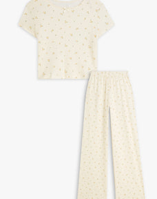 Pointelle Baby Tee and Pants Set