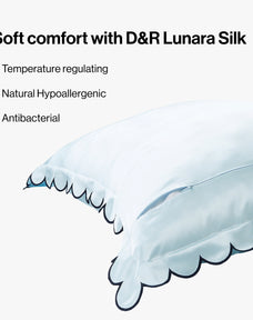 Scalloped Silk Pillowcase