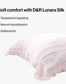 Scalloped Silk Pillowcase