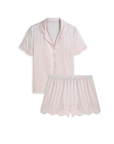 Scalloped Silk PJ Set