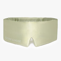 Dore and Rose Luxury Soft Silk Sleeping Eye Mask in the color olive green