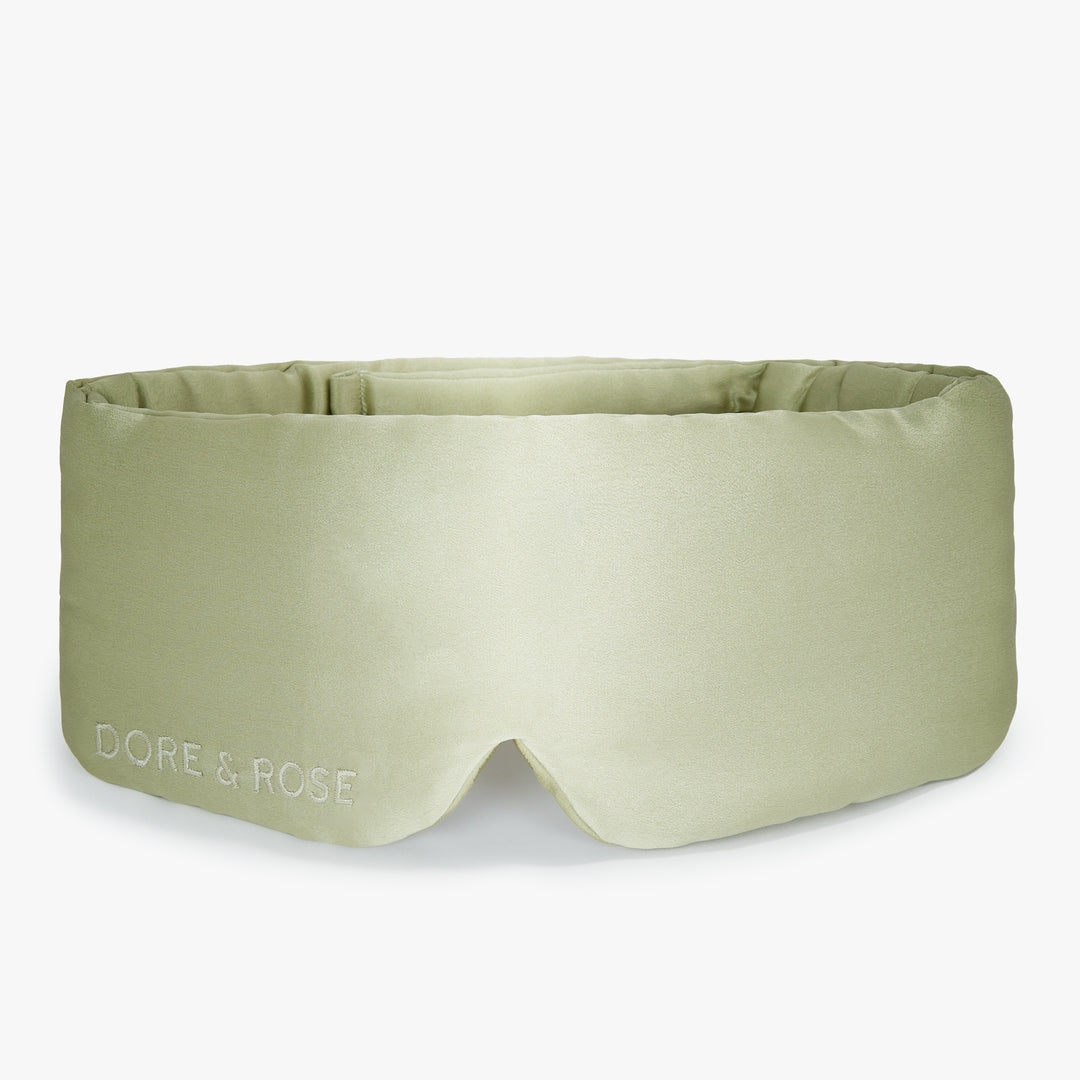 Silk Sleeping Mask Green Luxury and Comfort Dore and Rose Dore & Rose