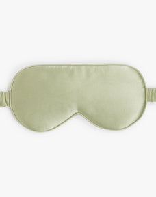 Premium Stretchable Silk Sleep Eye Mask from Dore & Rose in the color Olive Green