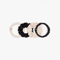 4 pieces of Silk Large Scrunchies in Assorted Colors