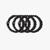 4 pieces of Silk Large Scrunchies in Black