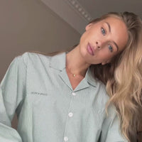 Long Premium Striped PJ Top