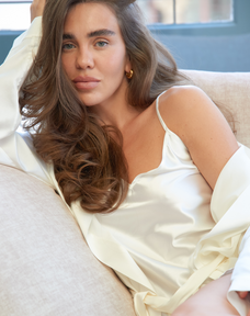 Slipdress aus 100 % Seide für die Braut