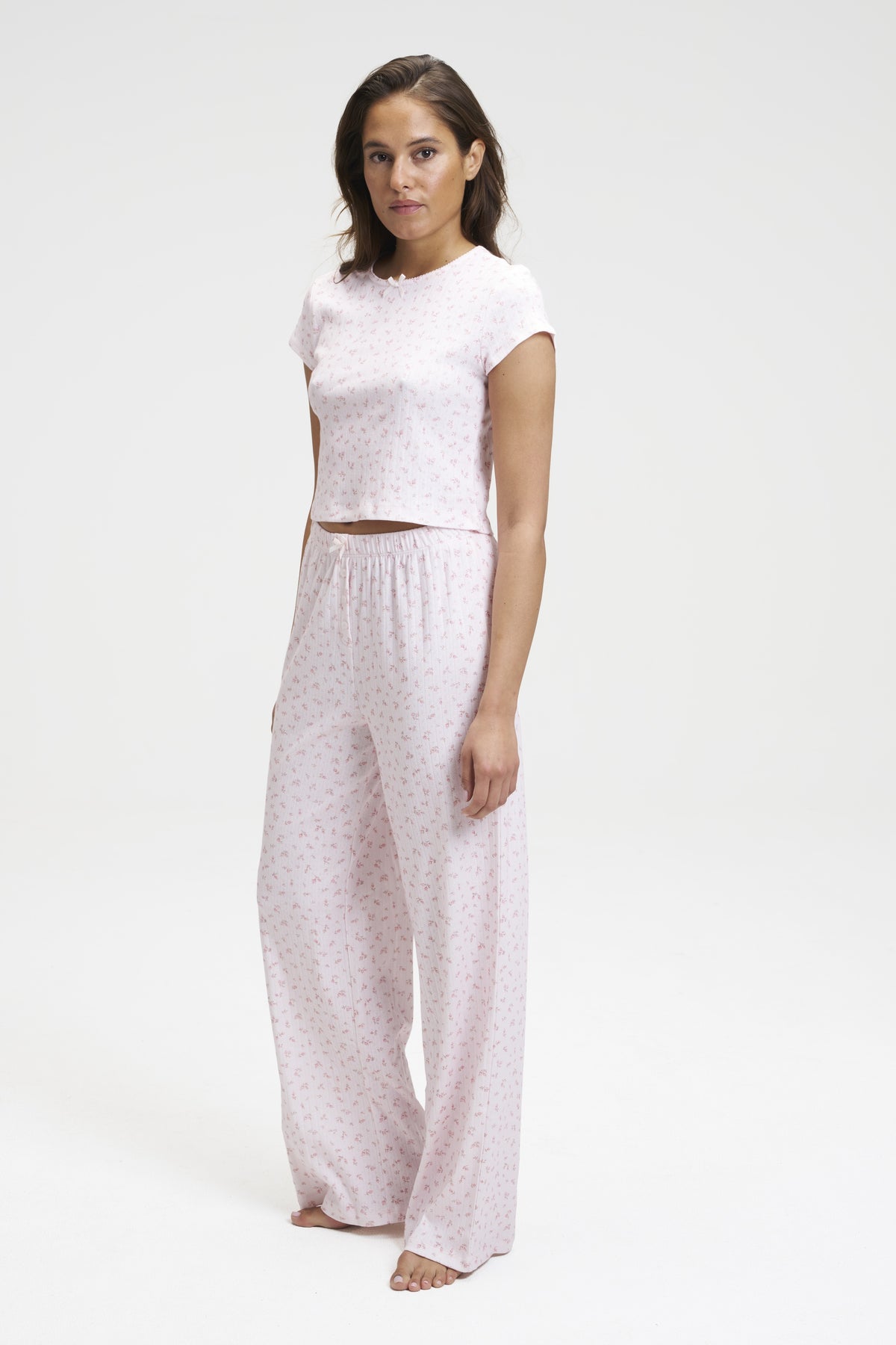 Pointelle Tee Pants Set