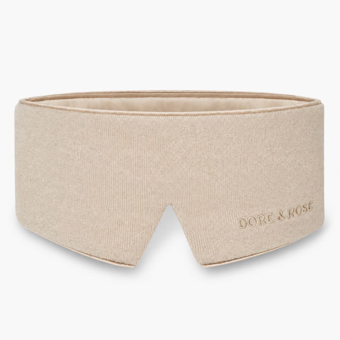 Cashmere & Silk Deep Sleep Mask in Beige