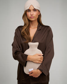 Cashmere Hot Water Bottle in Beige