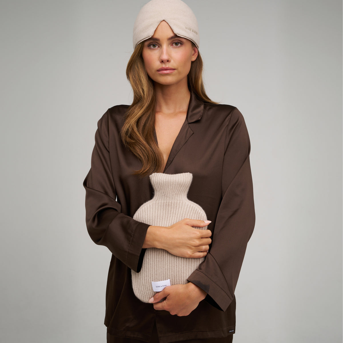 Cashmere Hot Water Bottle in Beige