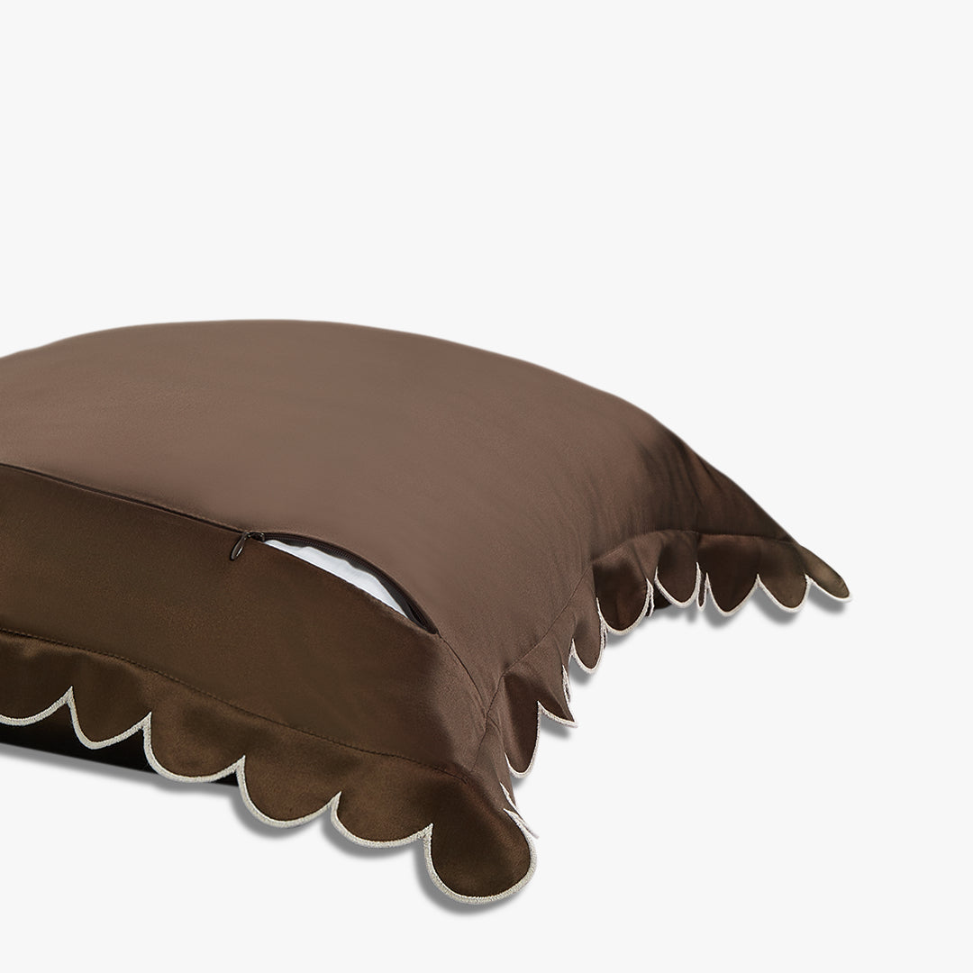 Scalloped Silk Pillowcase