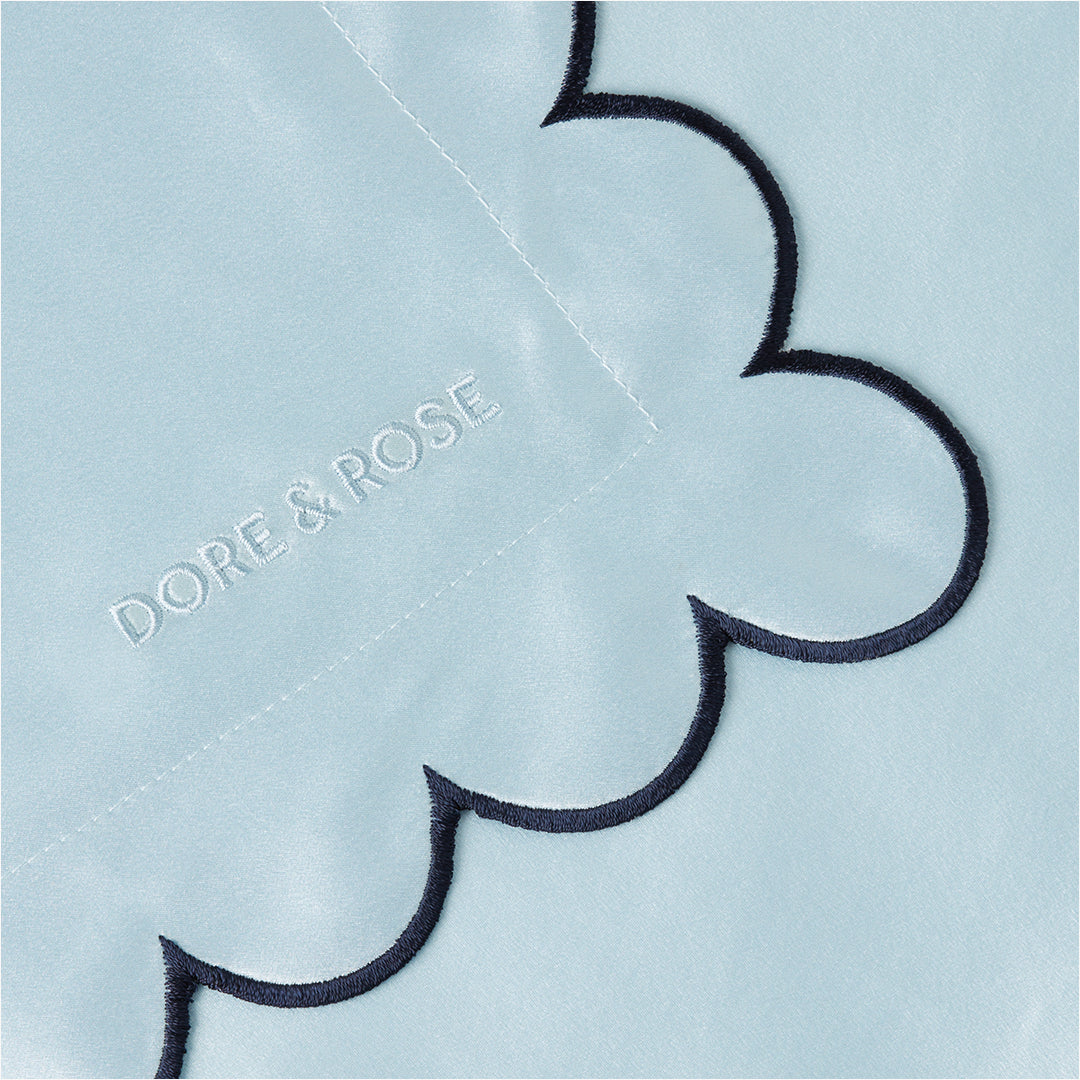 Scalloped Silk Pillowcase