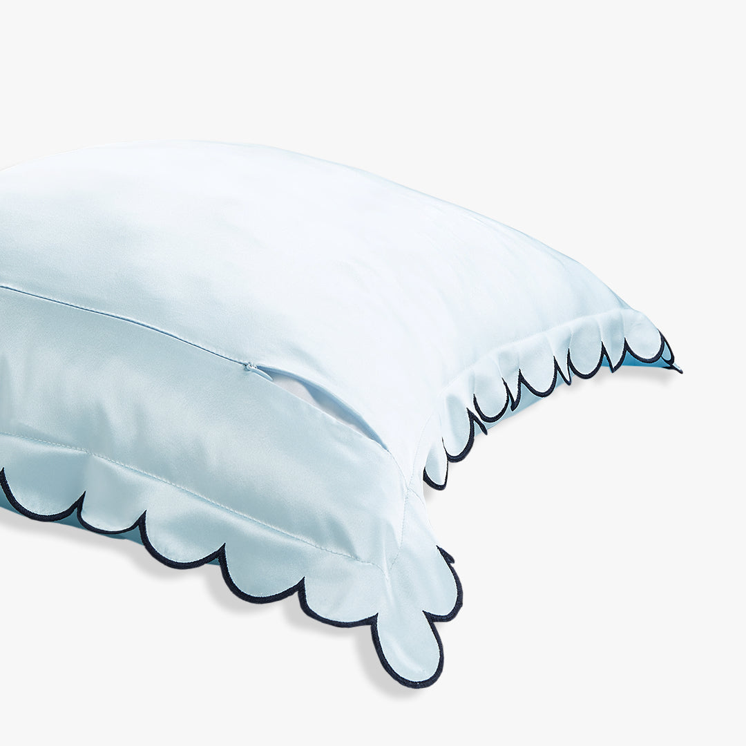 Scalloped Silk Pillowcase