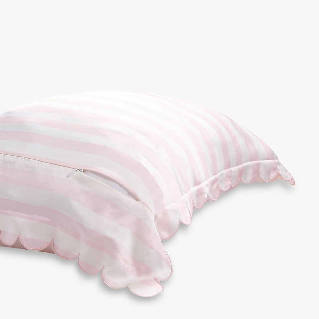 Scalloped Silk Pillowcase
