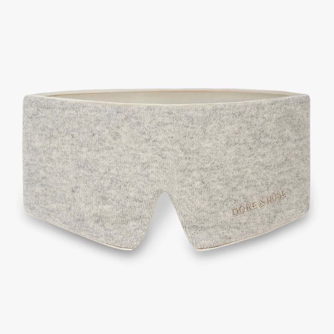 Cashmere & Silk Deep Sleep Mask in Grey