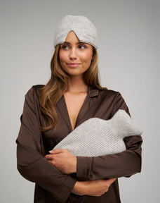 Cashmere Bundle in Grey: Deep Sleep Mask and Hot Water Bottle
