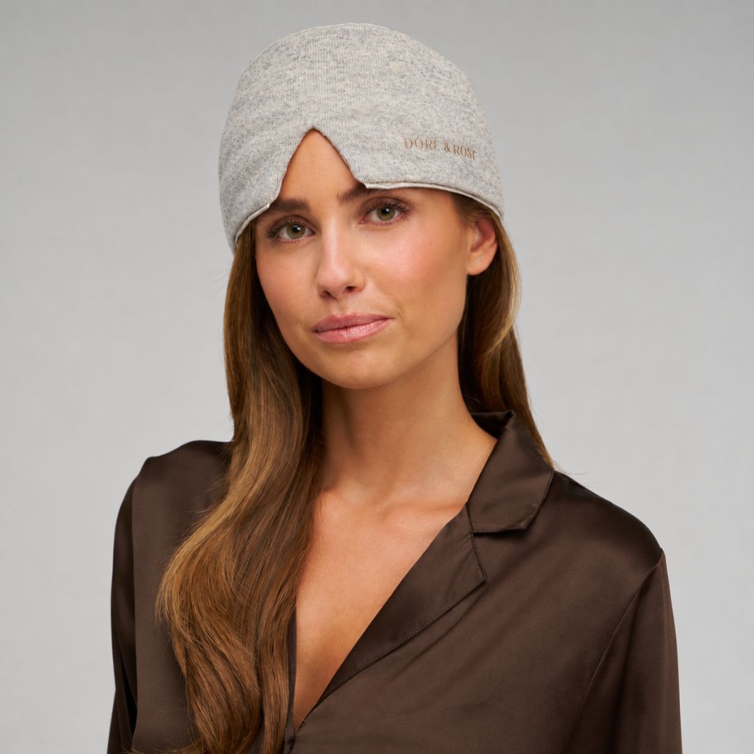 Cashmere &amp; Silk Deep Sleep Mask in Grey