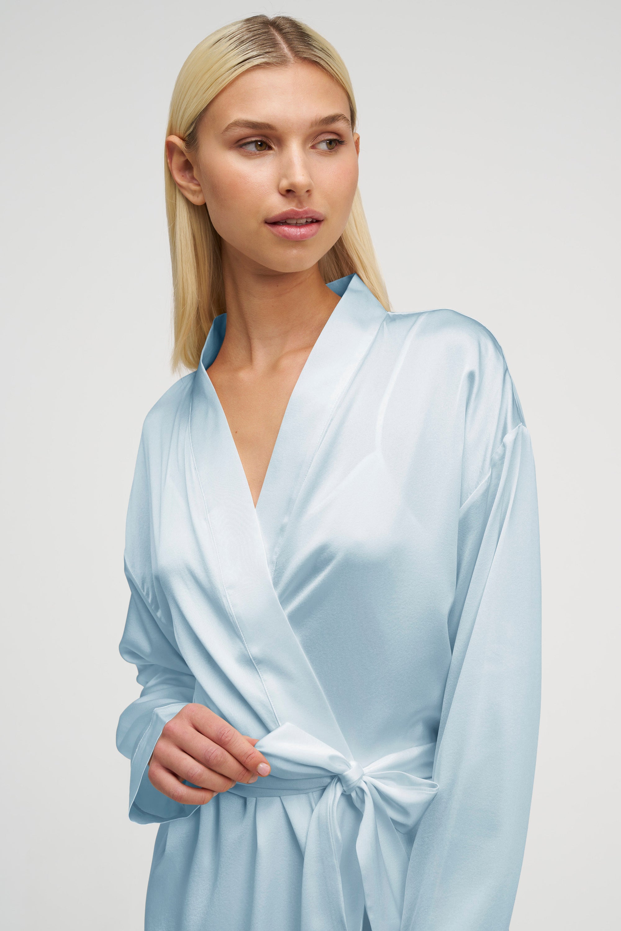 short silk dressing gown Silk Short Robe
