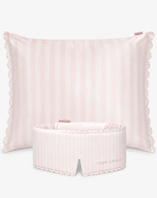 Scalloped Deep Sleep Bundle - Striped Pink