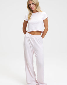 Pointelle Baby Tee and Pants Set
