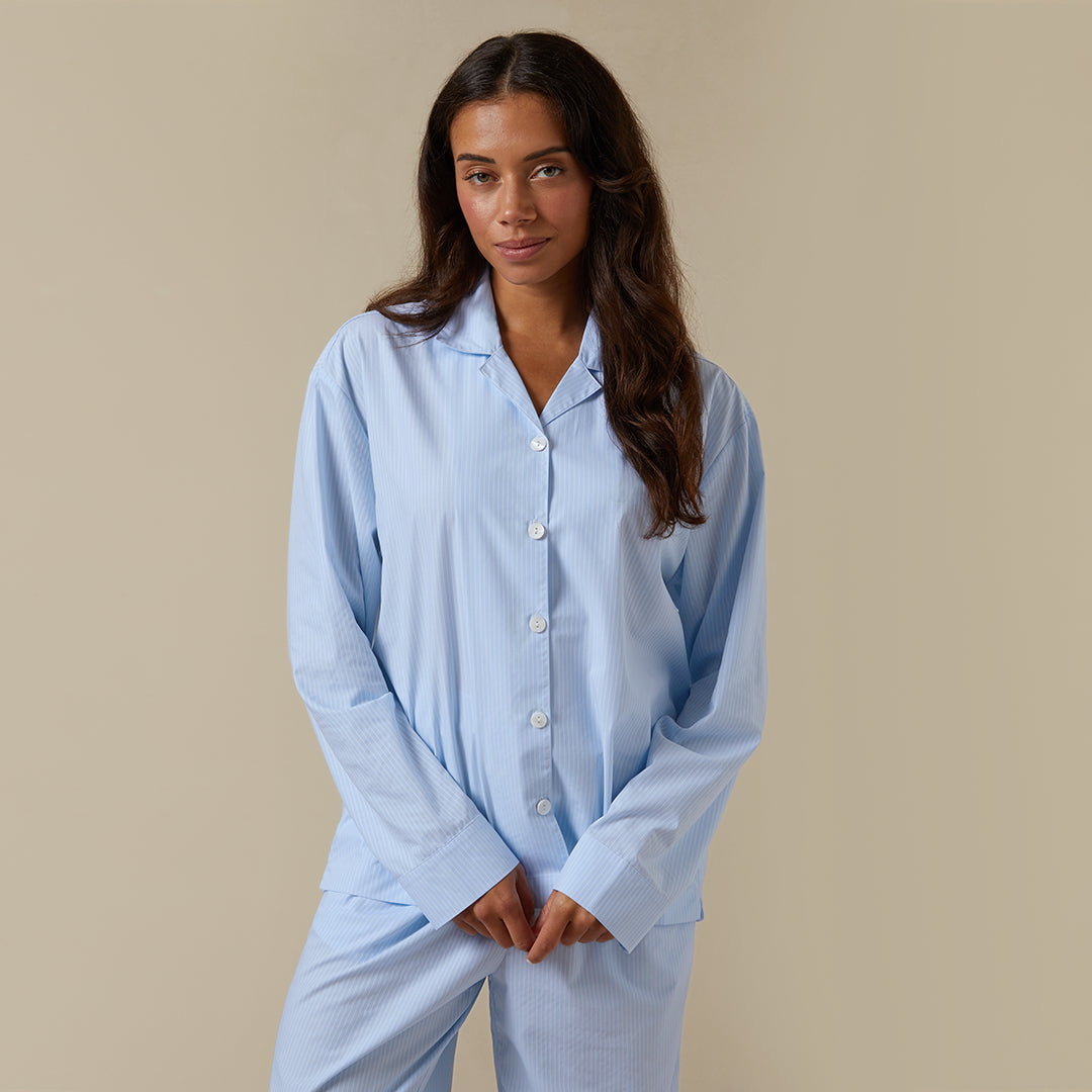 Long Premium Striped PJ Top
