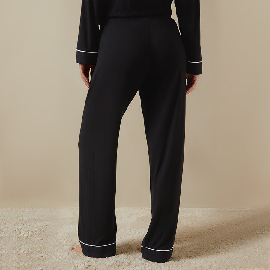 Long Sleeve Modal Bottom - Black