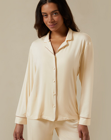 Langärmliges gestreiftes Pyjama-Oberteil