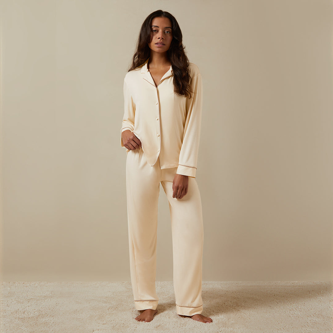 Modal Pajamas Long - Beige