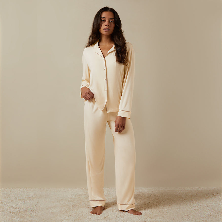 Modal Pajamas Long - Beige