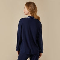 Long Sleeve Modal PJ Set - Dark Blue