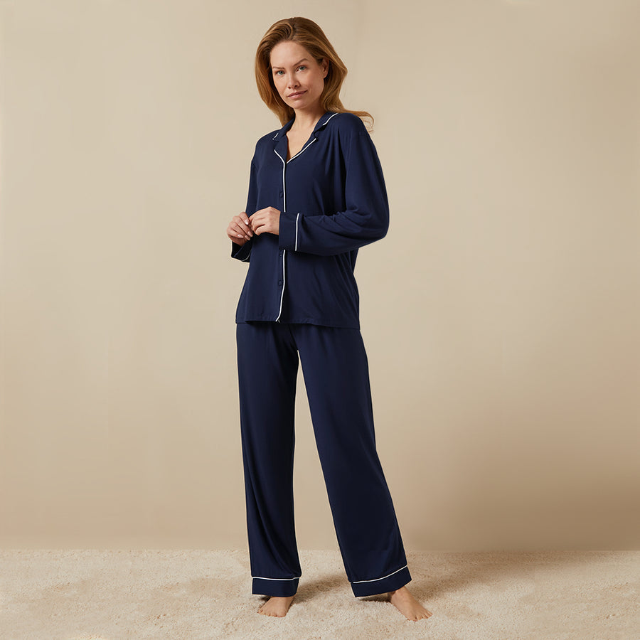 Modal Pajamas Long - Dark Blue