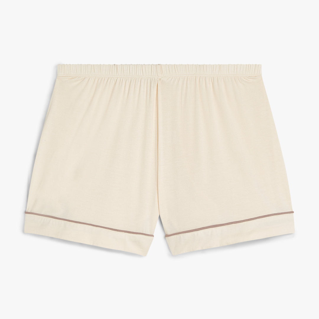 Short Sleeve Modal Bottom - Beige