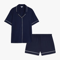 Short Sleeve Modal PJ Set - Dark Blue