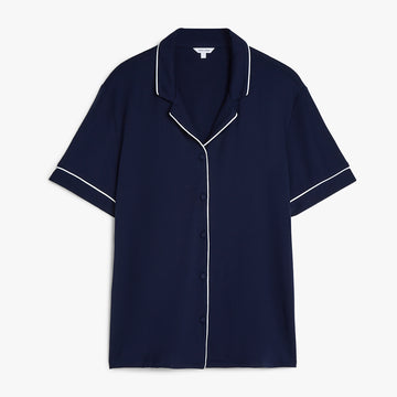 Short Sleeve Modal Top - Dark Blue