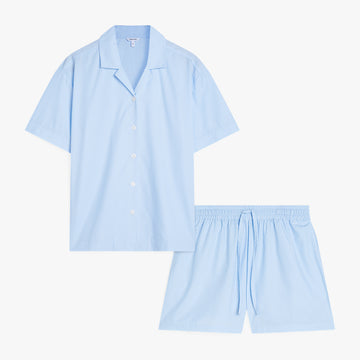 Short Sleeve Striped Pajama Set from Dore and Rose in Blue and White stripes