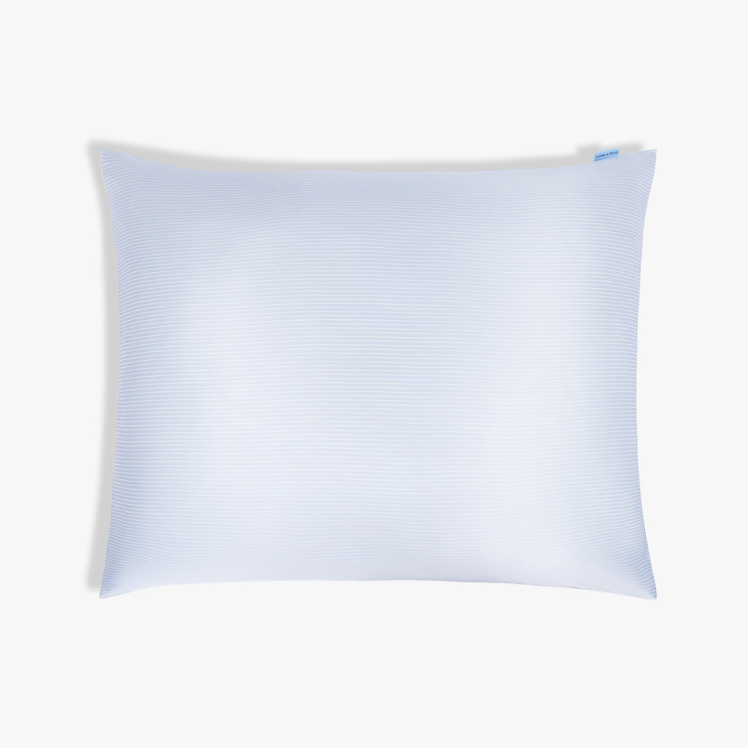 Silk Pillowcase from Dore and Rose in the color Blue and White stripes