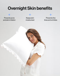 Scalloped Silk Pillowcase