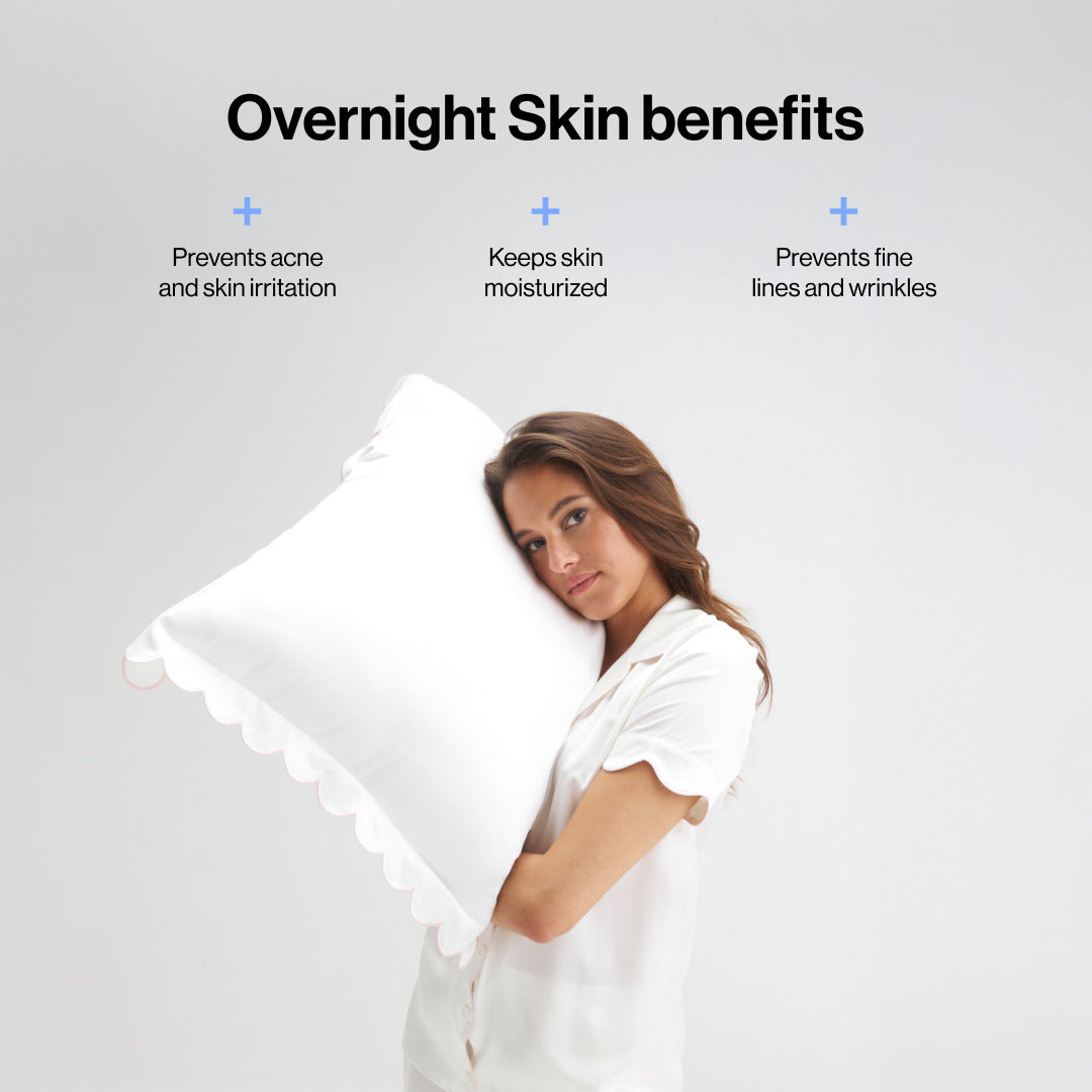 Scalloped Silk Pillowcase