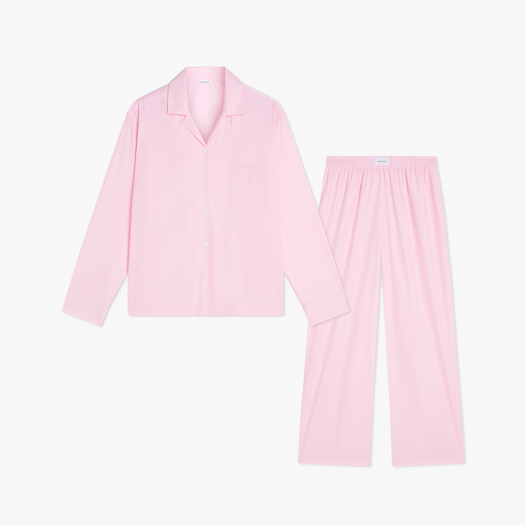 Long Premium Striped PJ Set